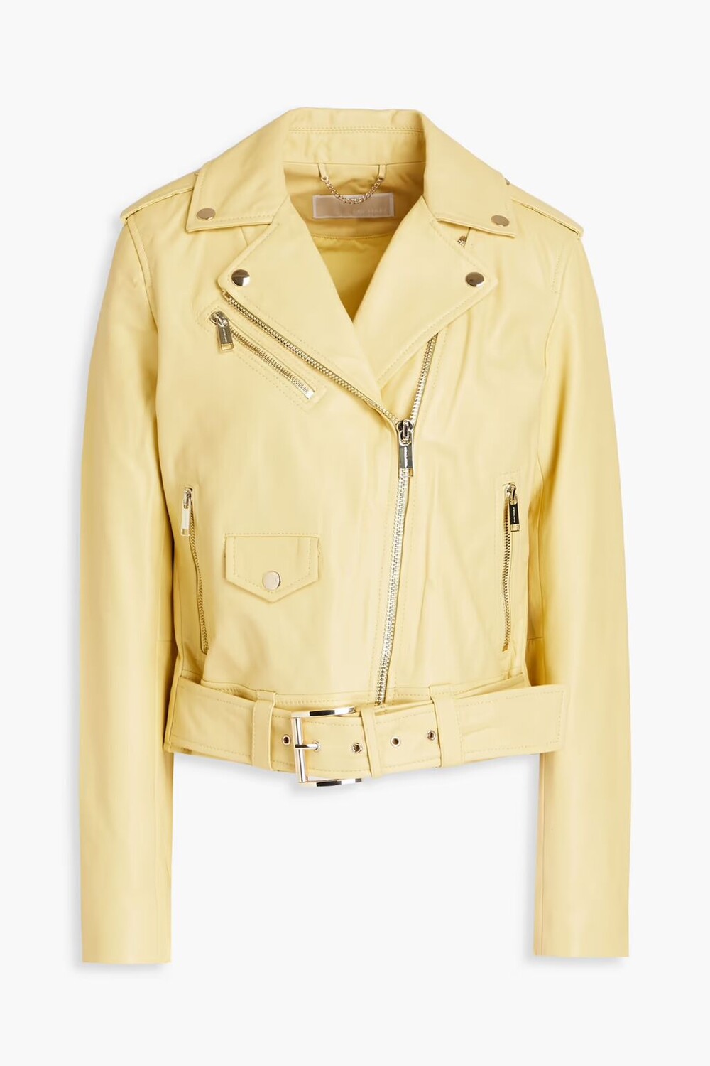 

Кожаная косуха Michael Michael Kors, пастельно-желтый