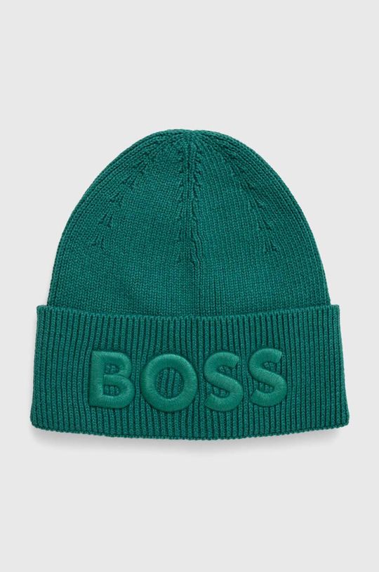Шапка из смесовой шерсти BOSS ORANGE Boss, зеленый шапка из смесовой шерсти boss зеленый