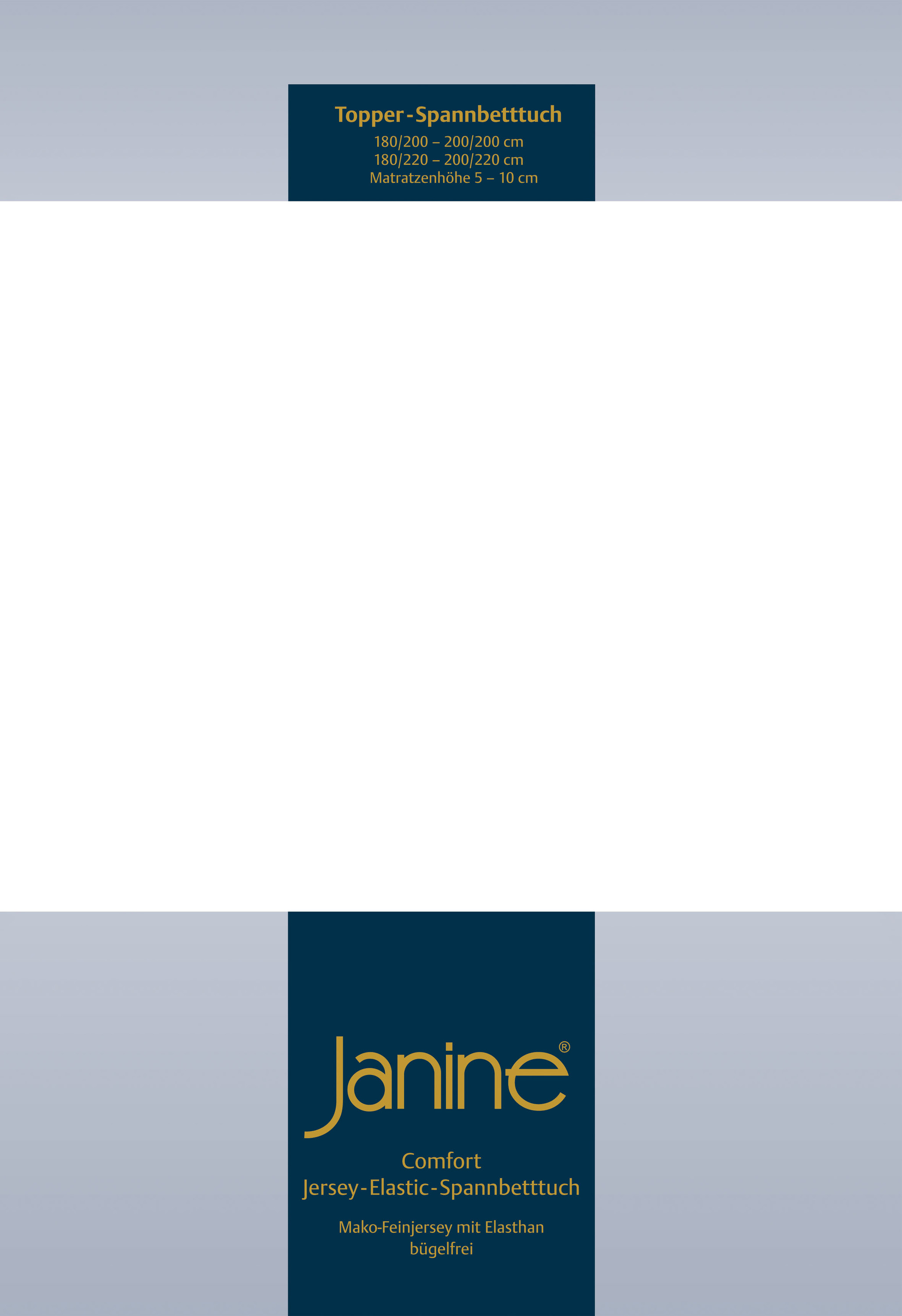 Простыня Janine Elastic Jersey, белый простыня janine elastic jersey морской