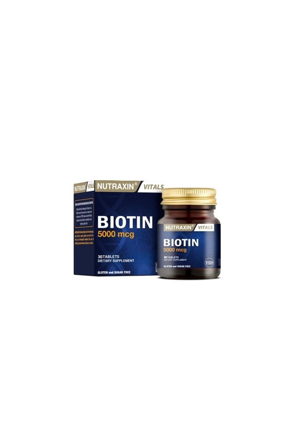 

Nutraxin Пищевая добавка биотин 5000 мкг 30 таблеток