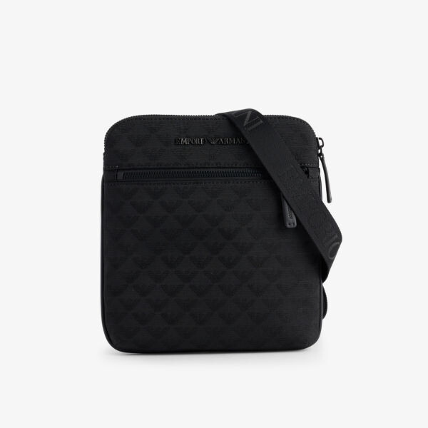 

Сумка Messenger плетеная через плечо Emporio Armani, черный