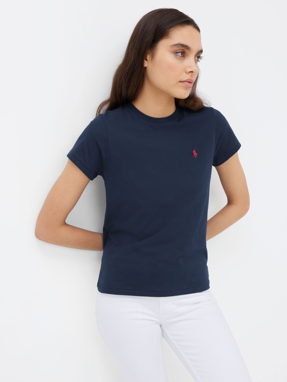 

Футболка с круглым вырезом и короткими рукавами Polo Ralph Lauren, темно-синий круизный цвет
