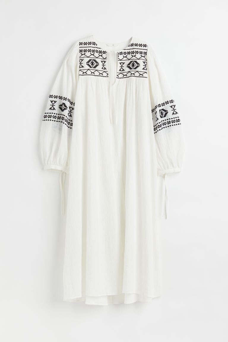 

Платье с объемными рукавами H&M
