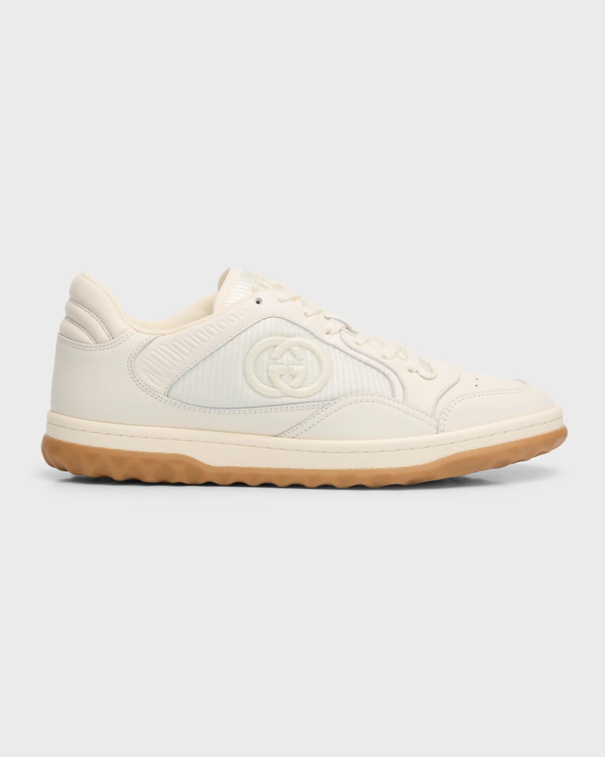 

Кожаные беговые кроссовки Mac80 GG Gucci, цвет Off White