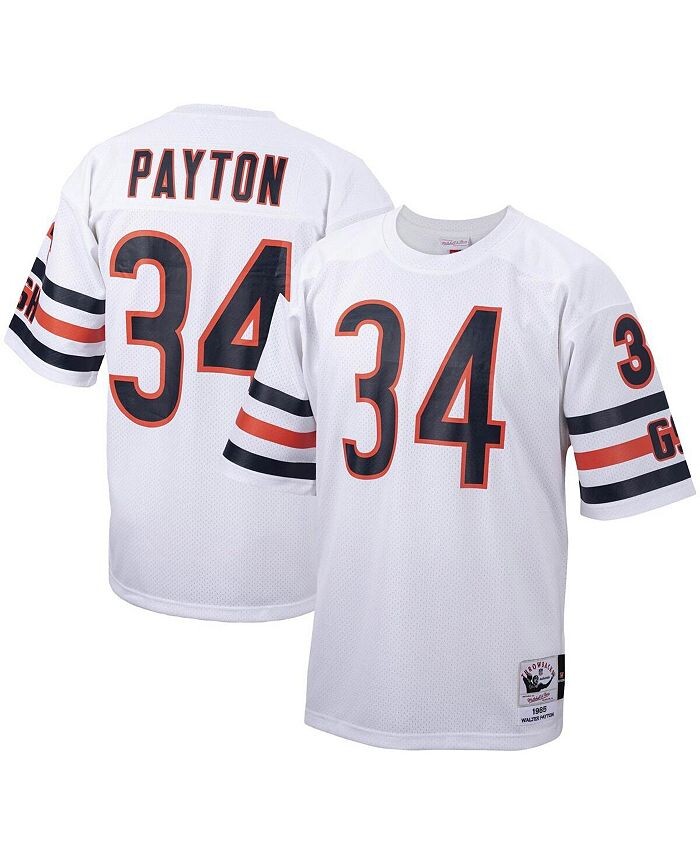 

Мужская футболка Walter Payton White Chicago Bears Big and Tall 1985 года, реплика пенсионера Mitchell & Ness, белый