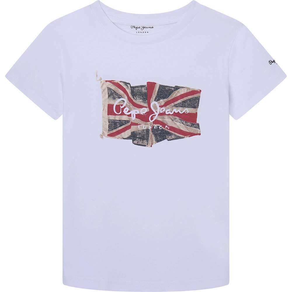 

Футболка с коротким рукавом Pepe Jeans Flag Logo, белый