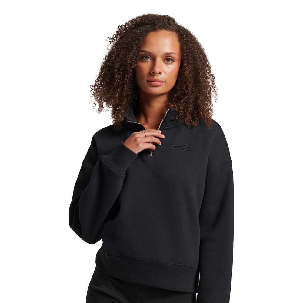 

Толстовка Superdry Vintage Logo Emb Henley, черный