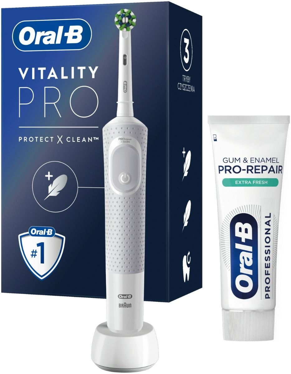 

Oral-B Vitality Pro Project X Clean Whiteэлектрическая зубная щетка, 1 шт.