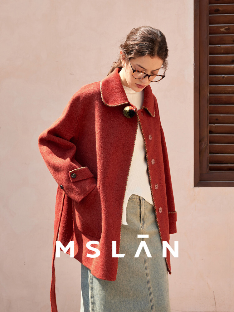 

Пальто женское Mslan зимнее, миндальный