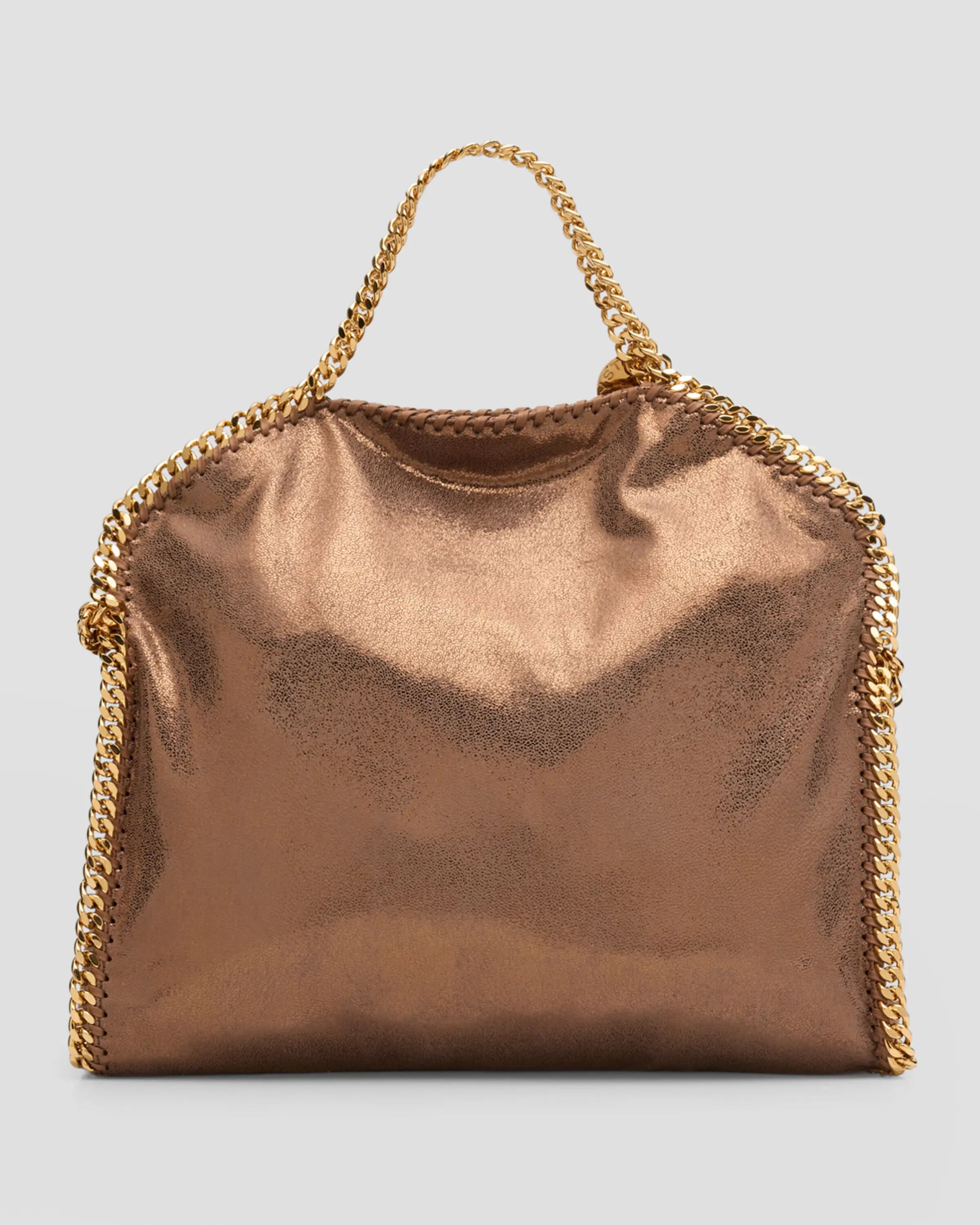 

Сумка-тоут Falabella Shimmer с откидным верхом Stella McCartney, цвет Brown