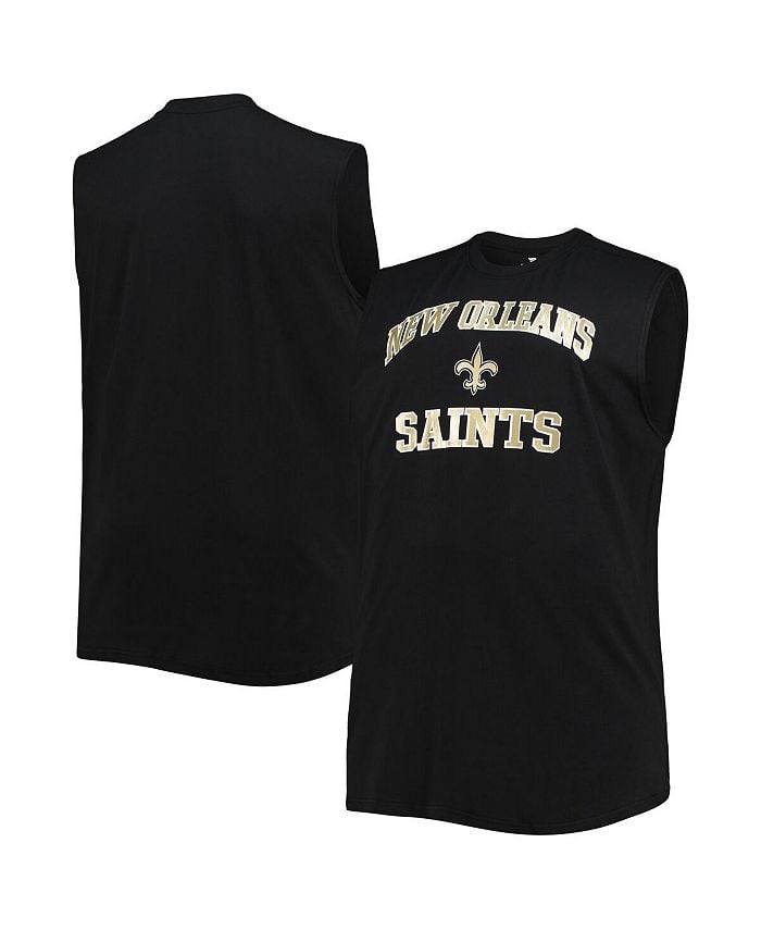 

Мужская черная майка New Orleans Saints Big and Tall Muscle Tank Profile, черный