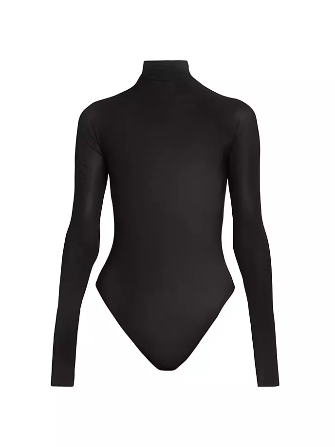 

Боди с водолазкой и длинными рукавами Alaïa, черный