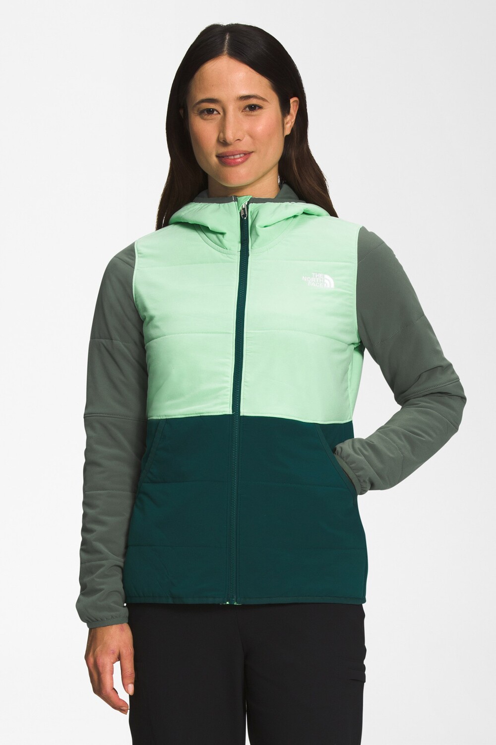 

Утепленная флисовая толстовка Mountain Sweatshirt — женская The North Face, зеленый