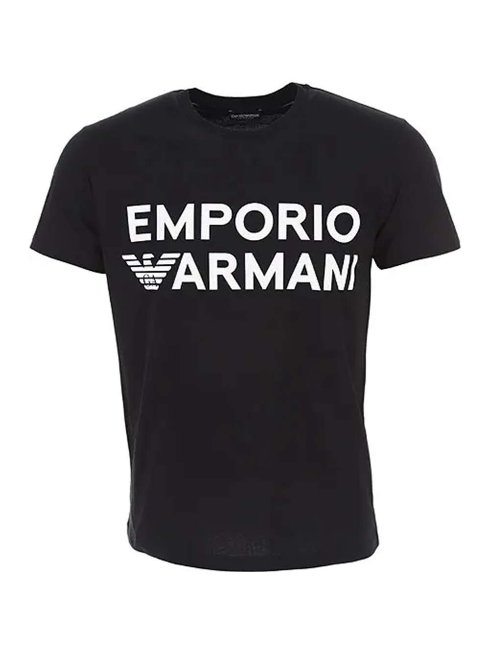 

Футболка с большим логотипом спереди Emporio Armani, черный