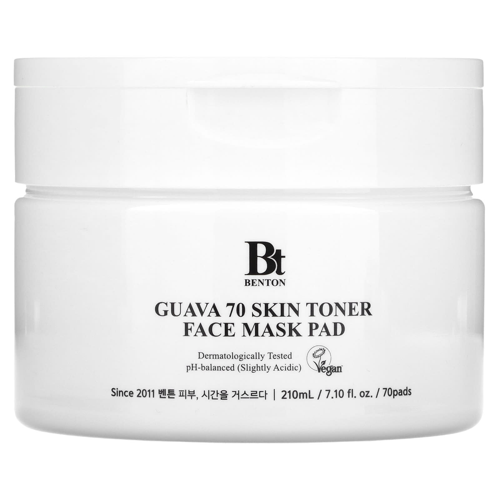 

Guava 70 Skin Toner Face Beauty Mask Pad, 70 подушек, 210 мл (7,1 жидк. Унции), Benton