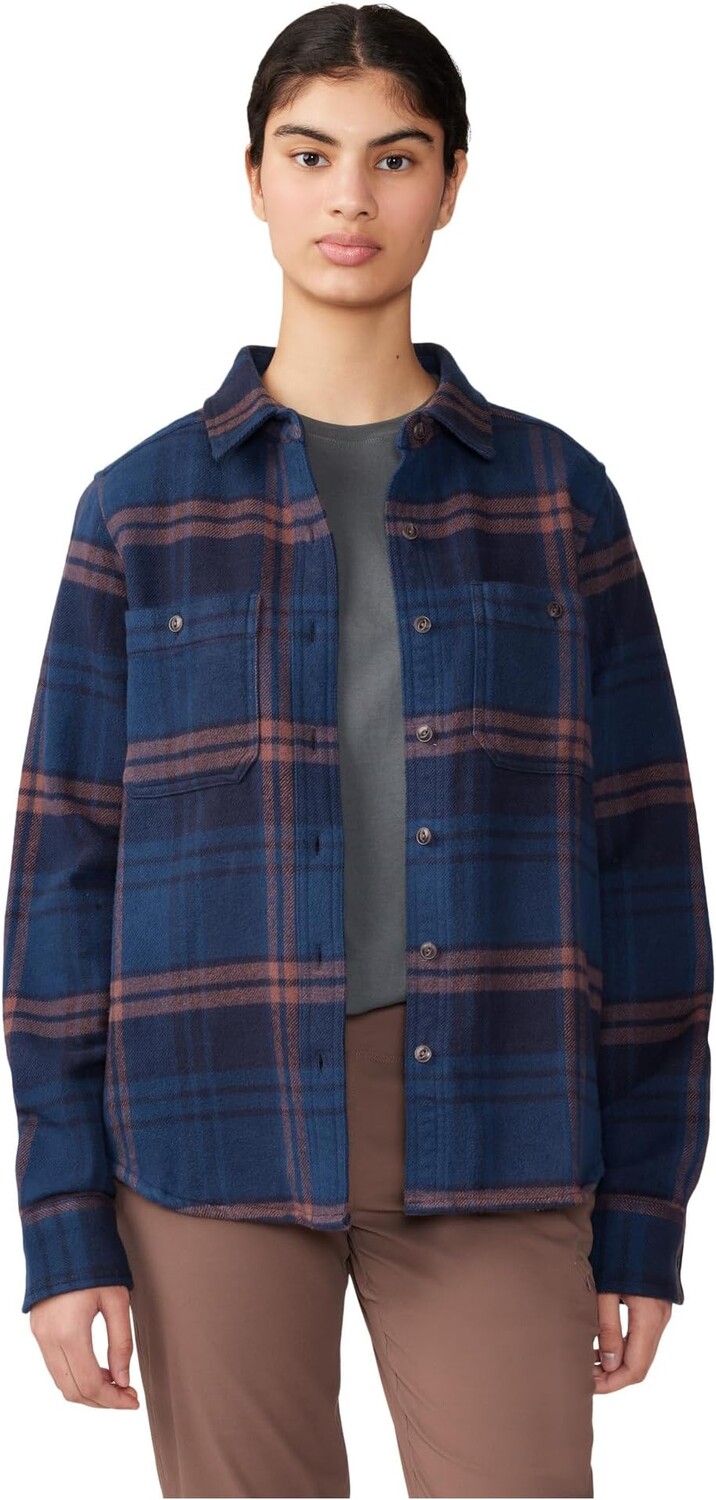 

Рубашка Plusher с длинным рукавом Mountain Hardwear, цвет Dark Zinc Plaid Print