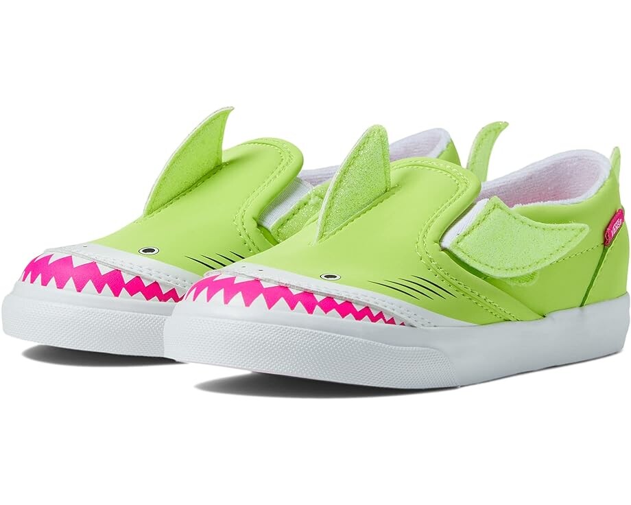 

Кроссовки Vans Slip-On V Shark, цвет Light Green/True White