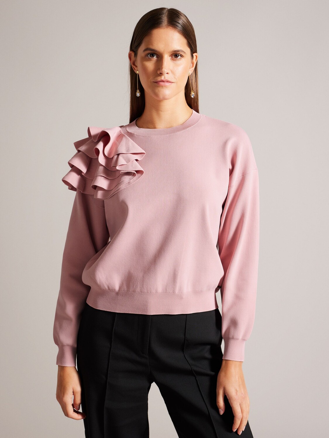 

Джемпер Debroh с рюшами Ted Baker, розовый