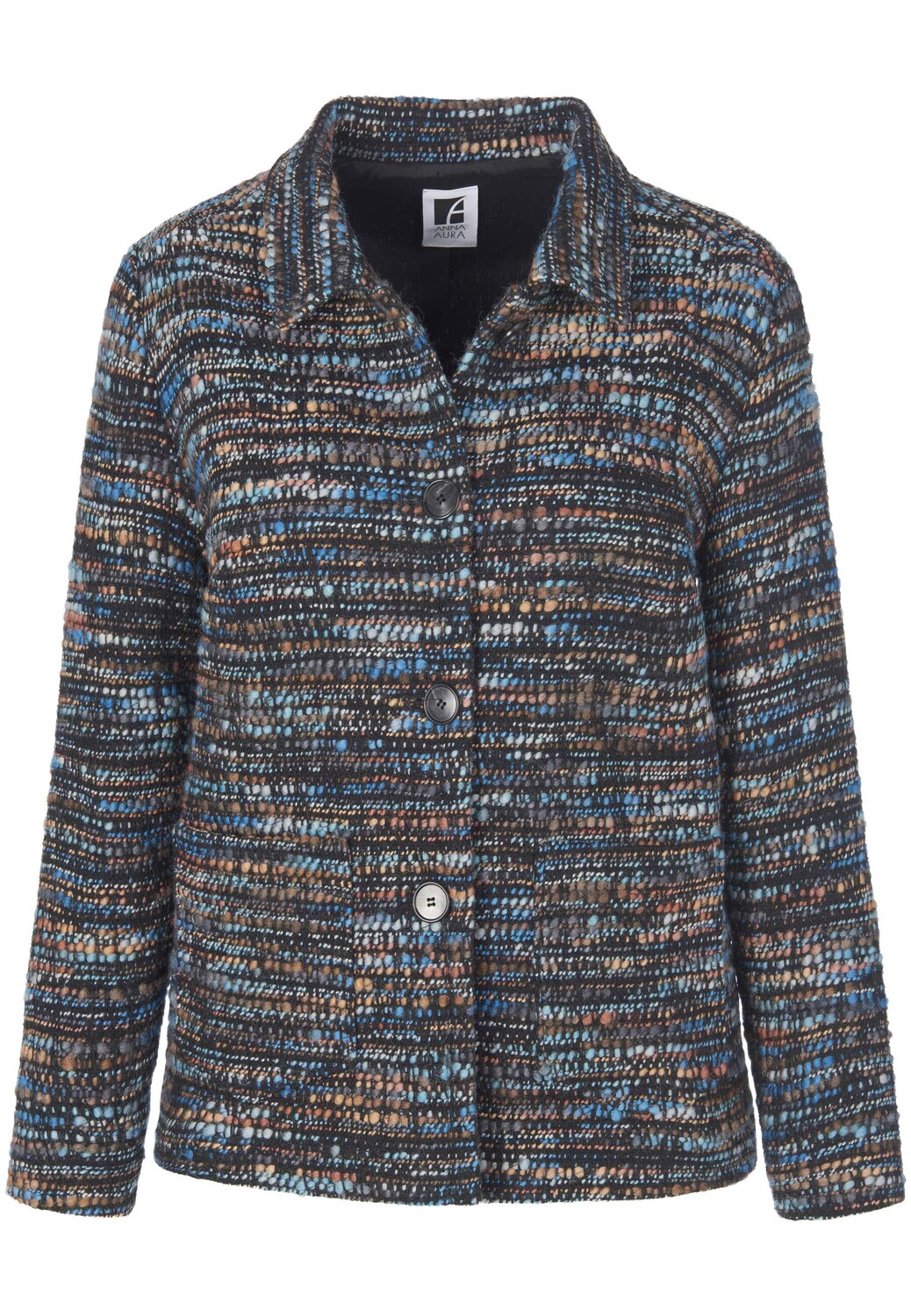 

Блейзер ANNA AURA Jacken aus vielfarbigem Garn, цвет petrol/cognac/multicolor