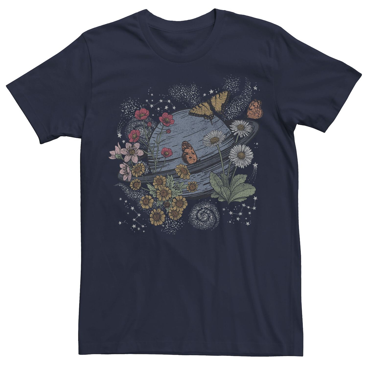 

Детская футболка с рисунком бойфренда Wildflower Butterflies Cosmic Planet