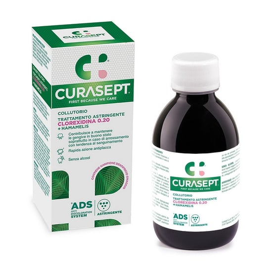 Вяжущее средство, жидкость для полоскания рта 0,20% CHX ADS220 с гамамелисом, 200 мл Curasept, Curaprox
