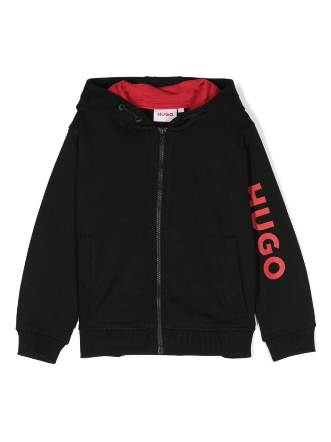 

HUGO KIDS куртка с капюшоном и логотипом, черный