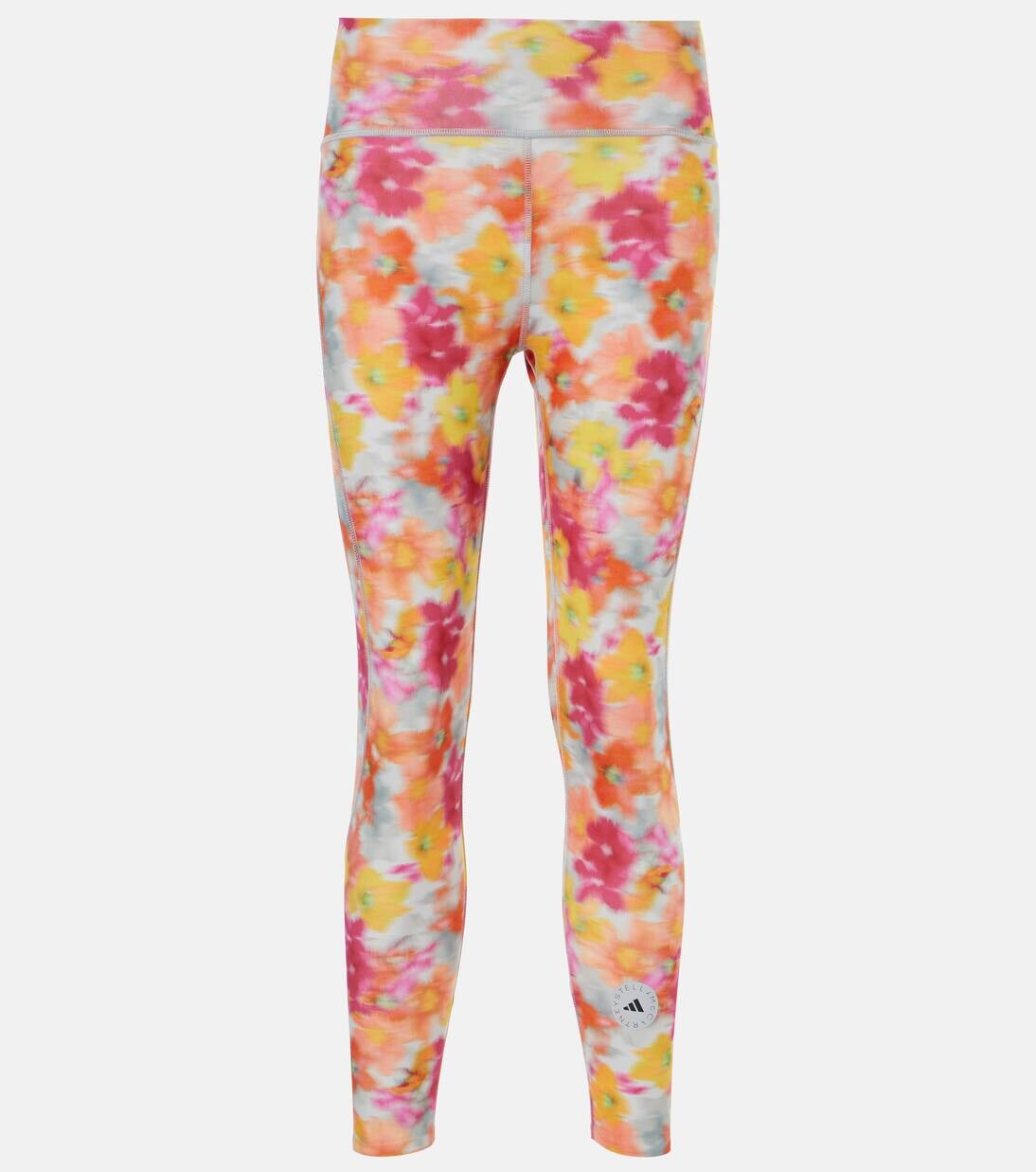 

Леггинсы с принтом Adidas By Stella Mccartney, цвет signal cyan/real pink