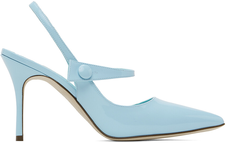 

Синие туфли Didion на каблуках Manolo Blahnik