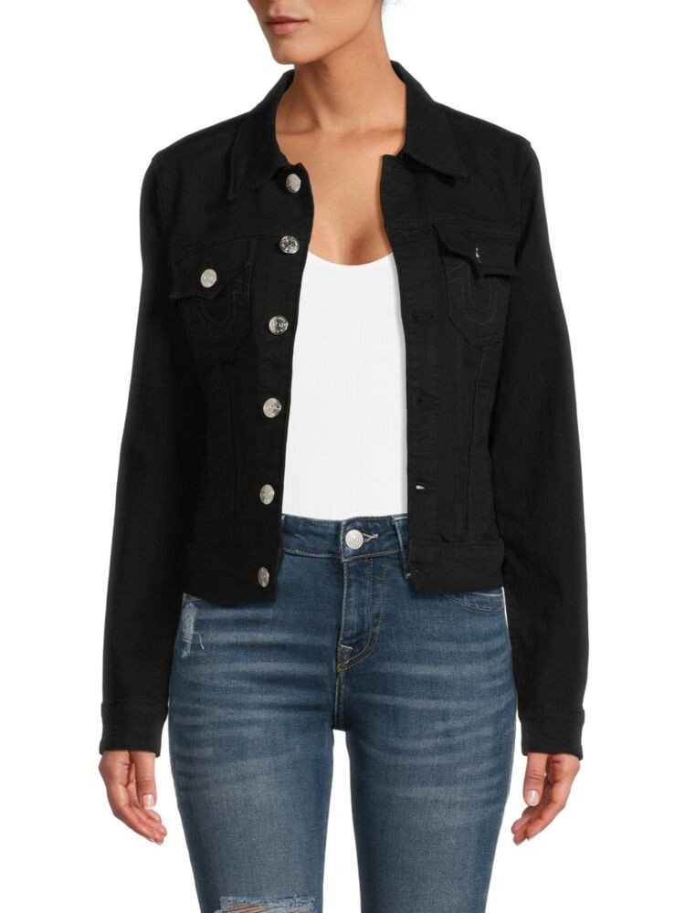 

Джинсовая куртка с логотипом True Religion, черный
