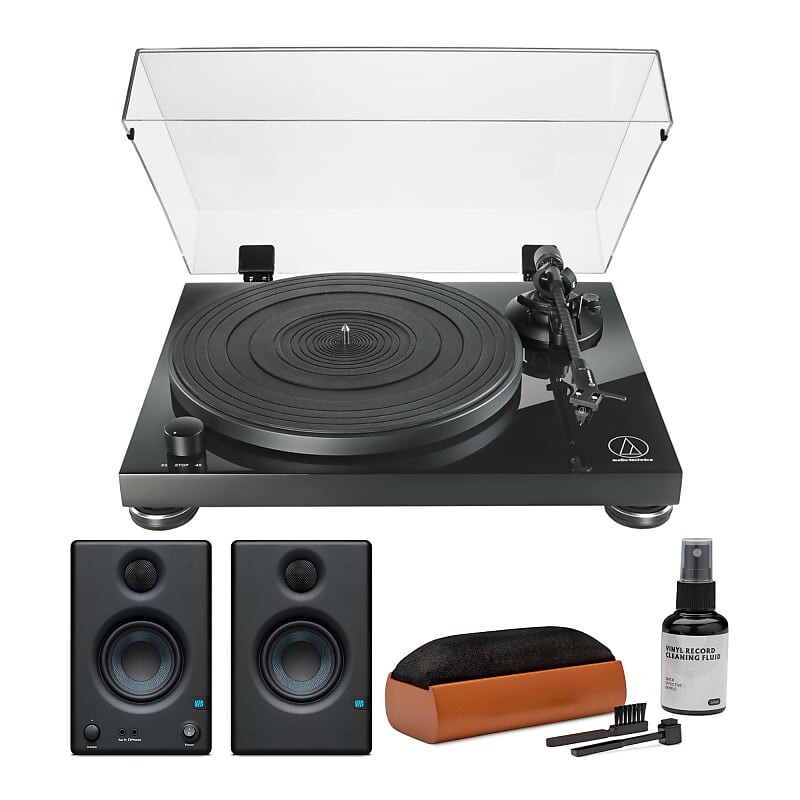 

Проигрыватель Audio-Technica Audio-Technica AT-LPW50PB Fully Manual Belt-Drive Turntable with Monitors Bundle