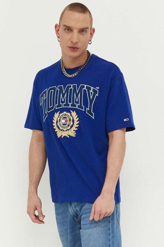 

Хлопковая футболка Tommy Jeans, темно-синий