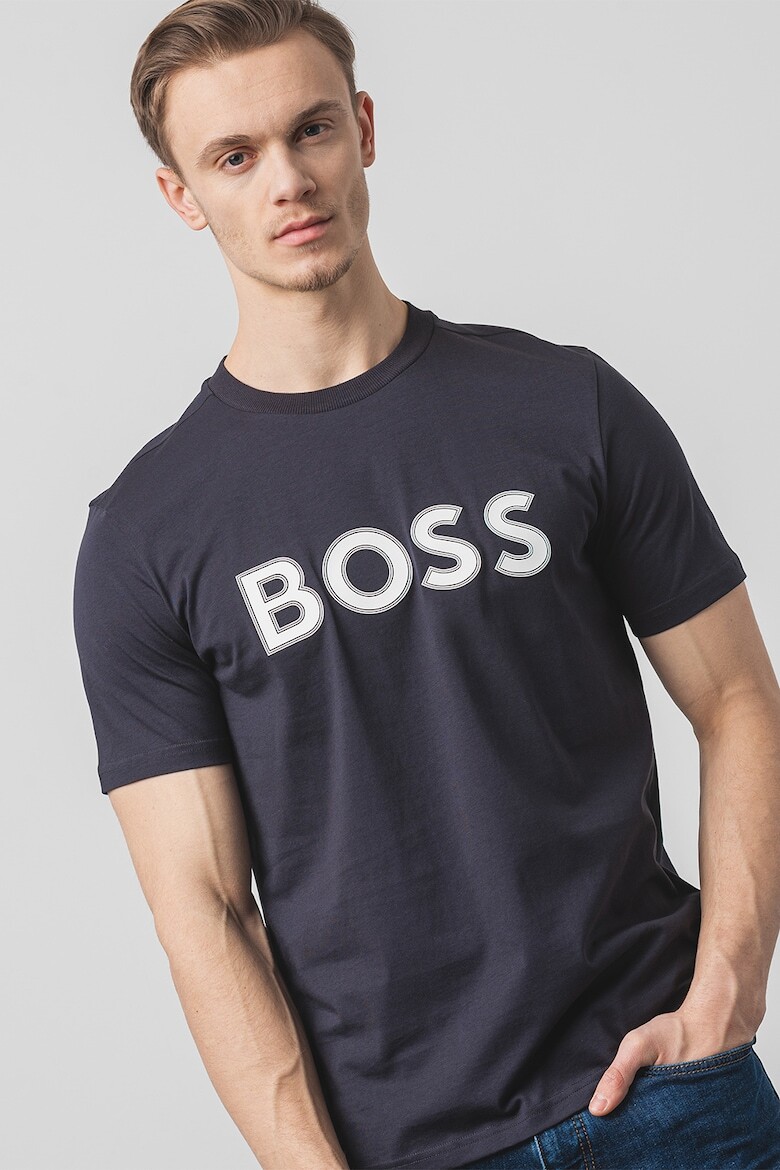 

Футболка с логотипами Boss, синий