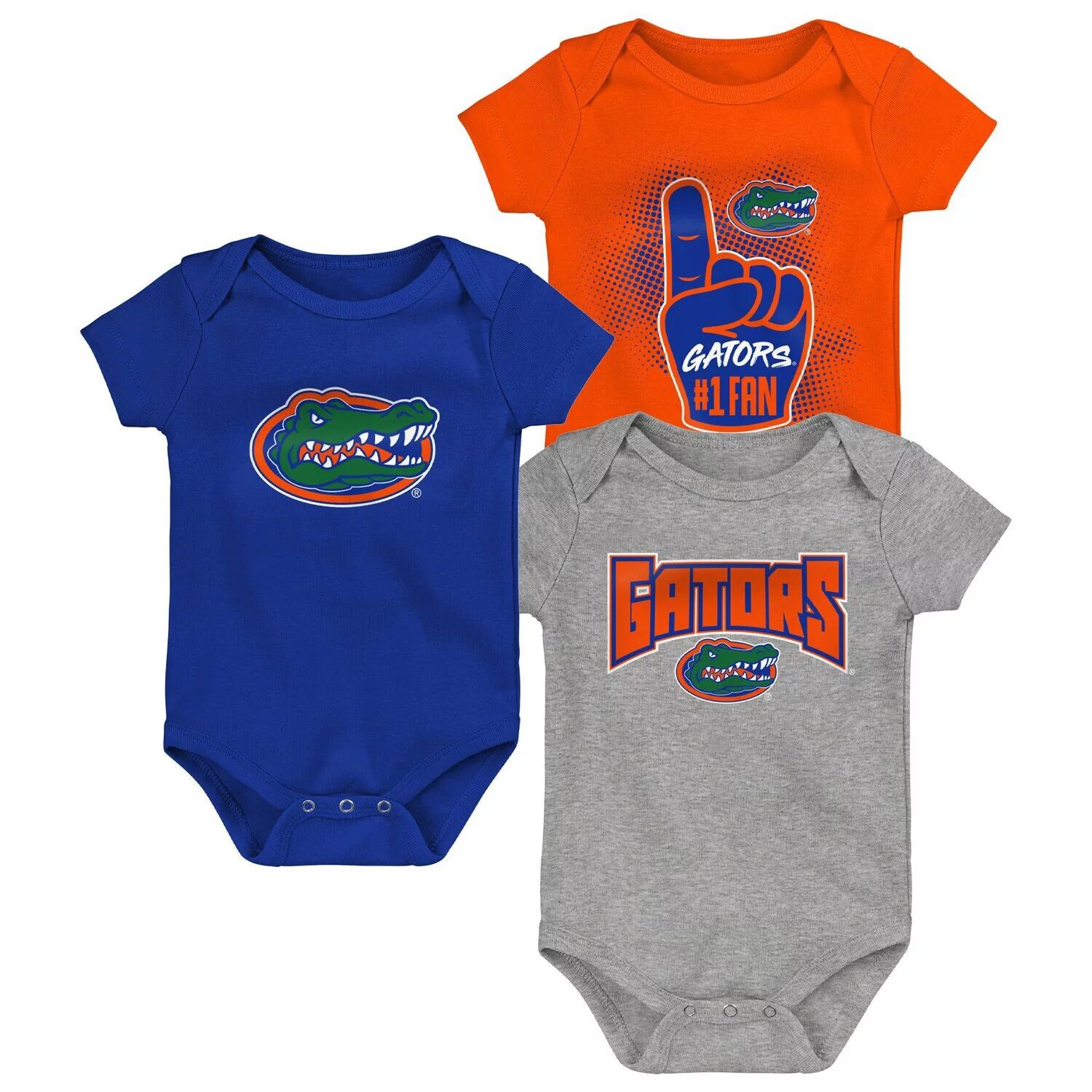 

Набор из 3 боди Infant Royal/Heathed Grey/Orange Florida Gators Game On Body Outerstuff