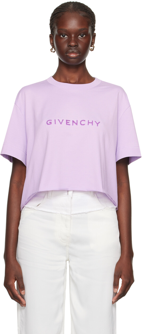 

Пурпурная футболка с флоковым принтом Givenchy, Фиолетовый
