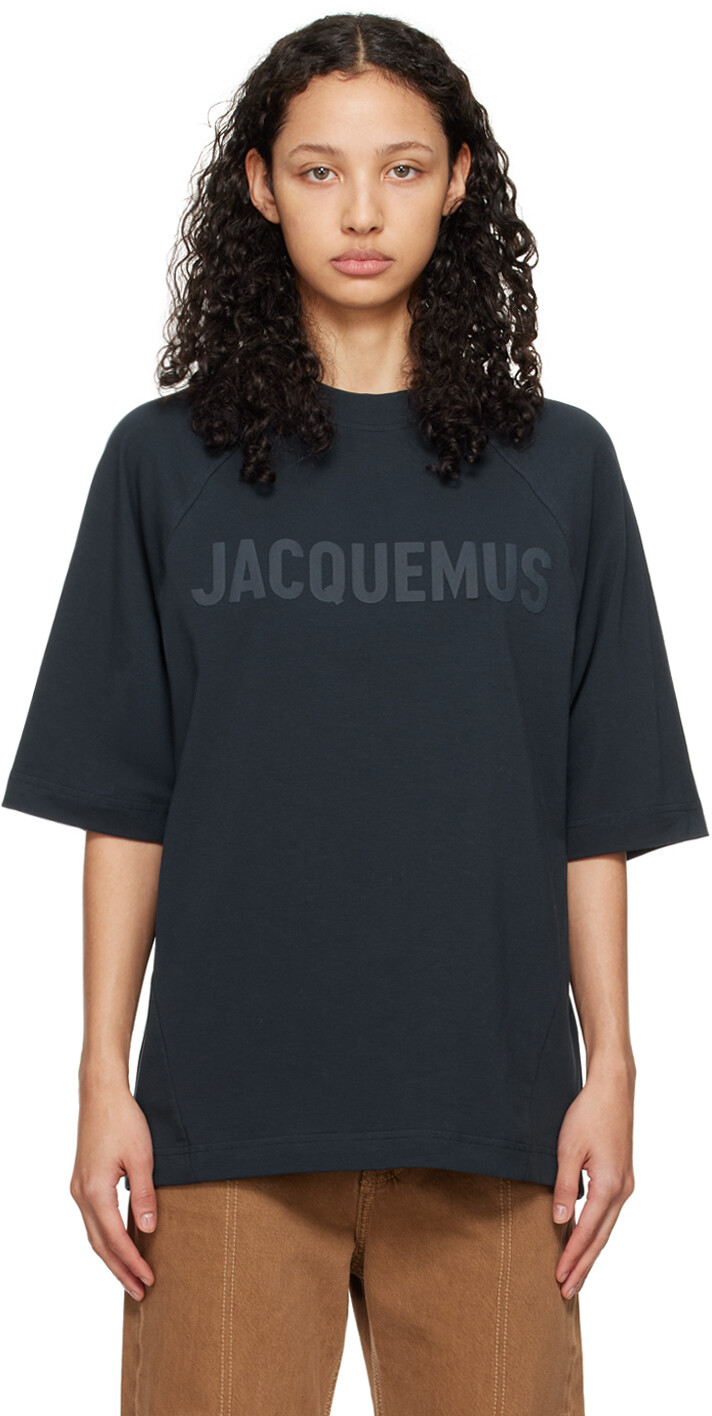 

Темно-синяя футболка Le t-shirt Typo Jacquemus