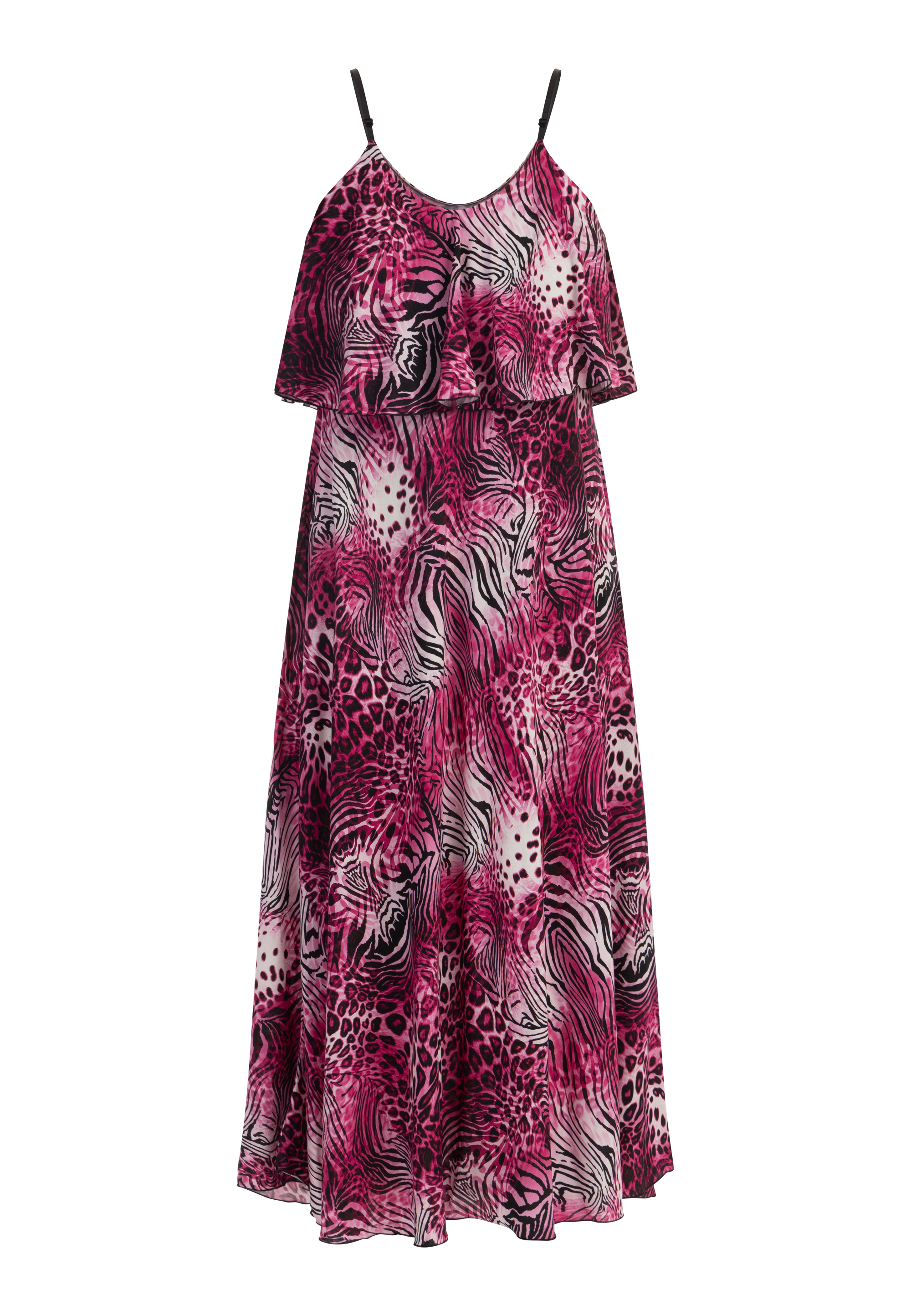 Платье faina Maxi Mit Animal Print, розовый