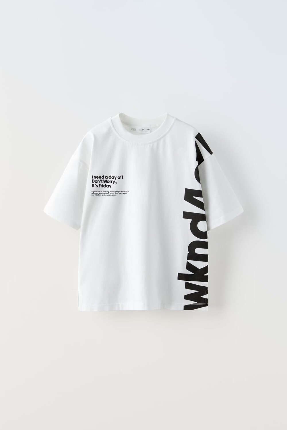 

Футболка с принтом ZARA, белый