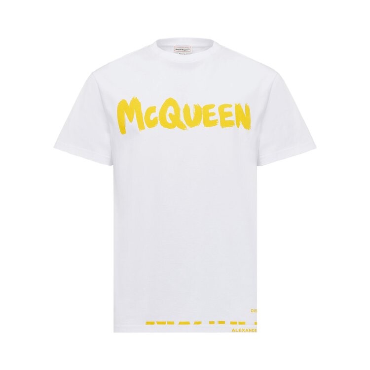 

Футболка Alexander McQueen Graffiti 'White/Yellow', белый