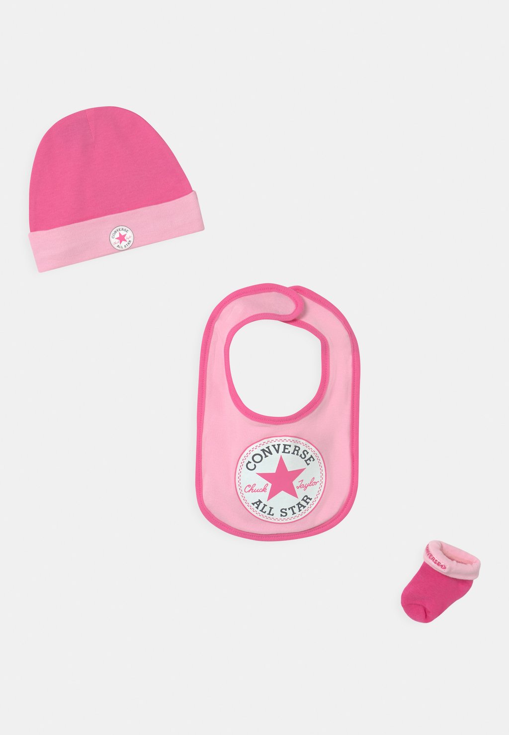 Комплект CHUCK INFANT HAT BIB BOOTIE SET Converse, цвет cherry blossom фото