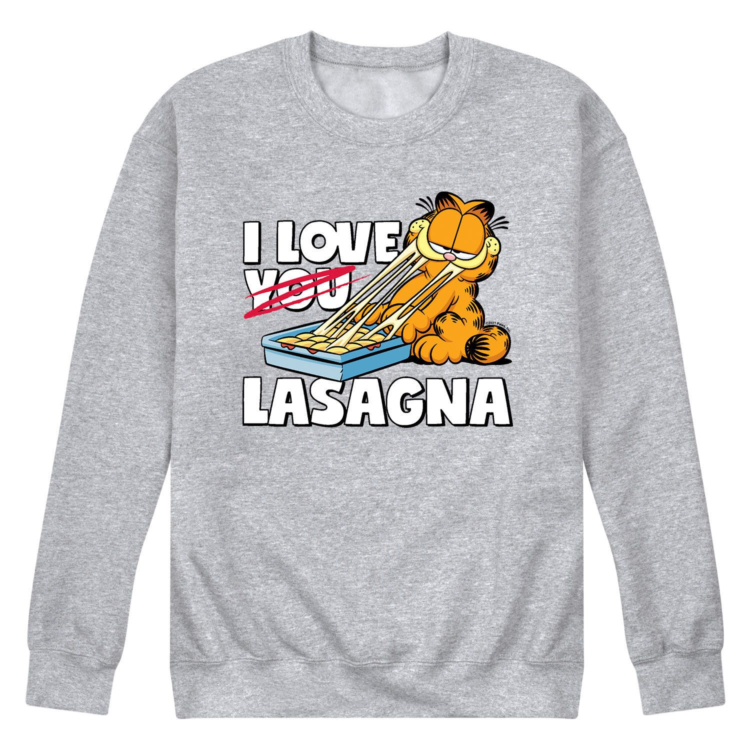 Мужской свитшот Garfield I Love Lasagna Licensed Character garfield lasagna party [switch]