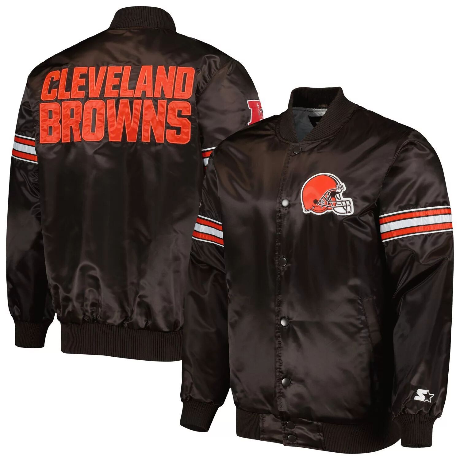 

Мужская коричневая куртка с кнопками Cleveland Browns The Pick and Roll Starter, Коричневый