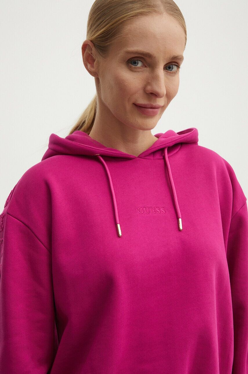 

Хлопковая толстовка Guess STACIE, розовый
