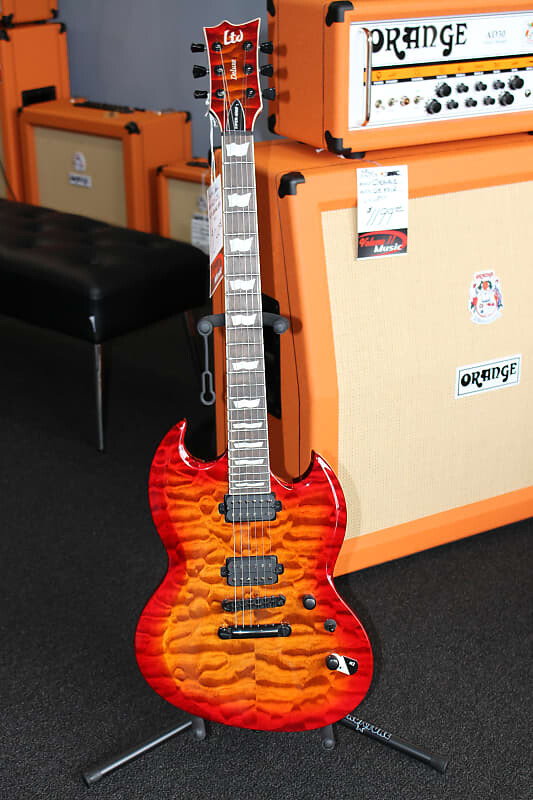 

Электрогитара ESP LTD VIPER-1000/QM/TIGER EYE SB