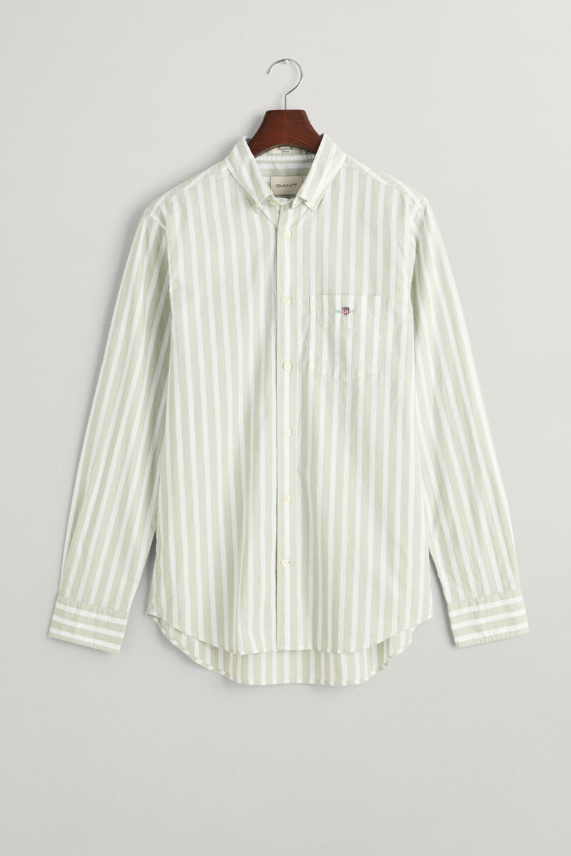 Рубашка из поплина Gant, бледно-зеленый luca d altieri повседневная рубашка стандартного кроя из поплина из чистого хлопка голубой