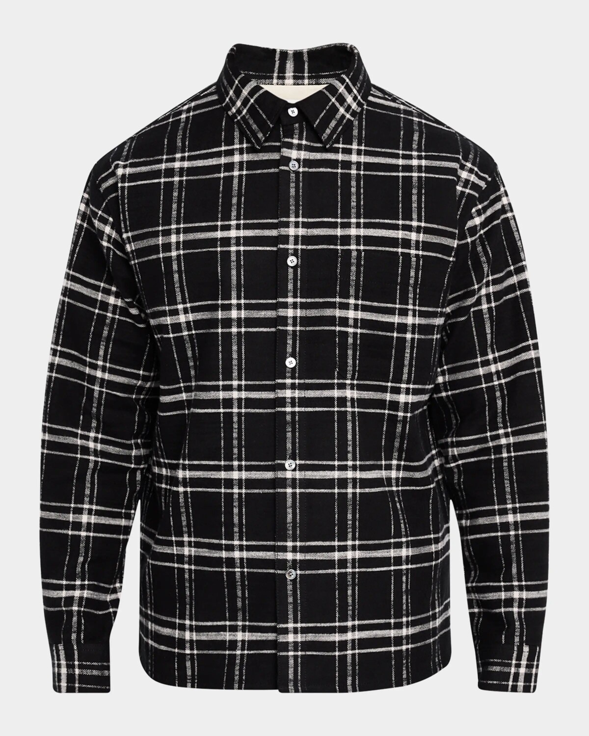 

Мужская хлопковая верхняя рубашка в клетку Frame, цвет Black Plaid