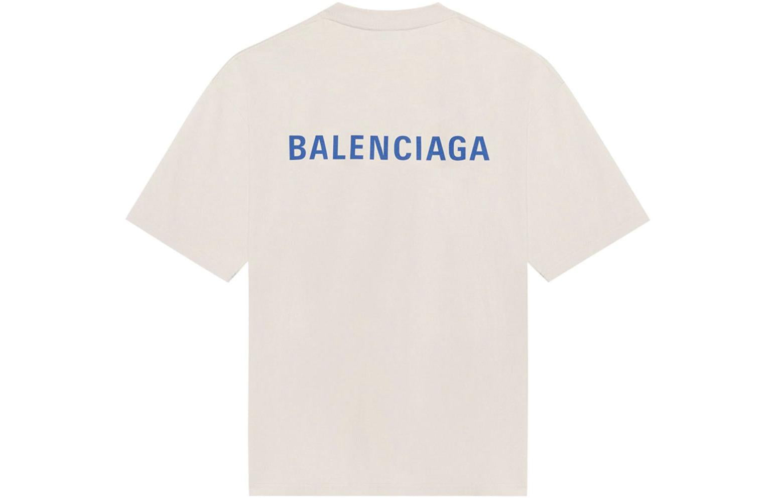 

Футболка унисекс Balenciaga go Luxury с круглым вырезом и с короткими рукавами, белый