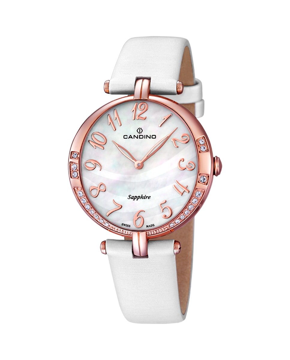 

C4602/2 Lady Elegance серебряные кожаные женские часы Candino, серебро