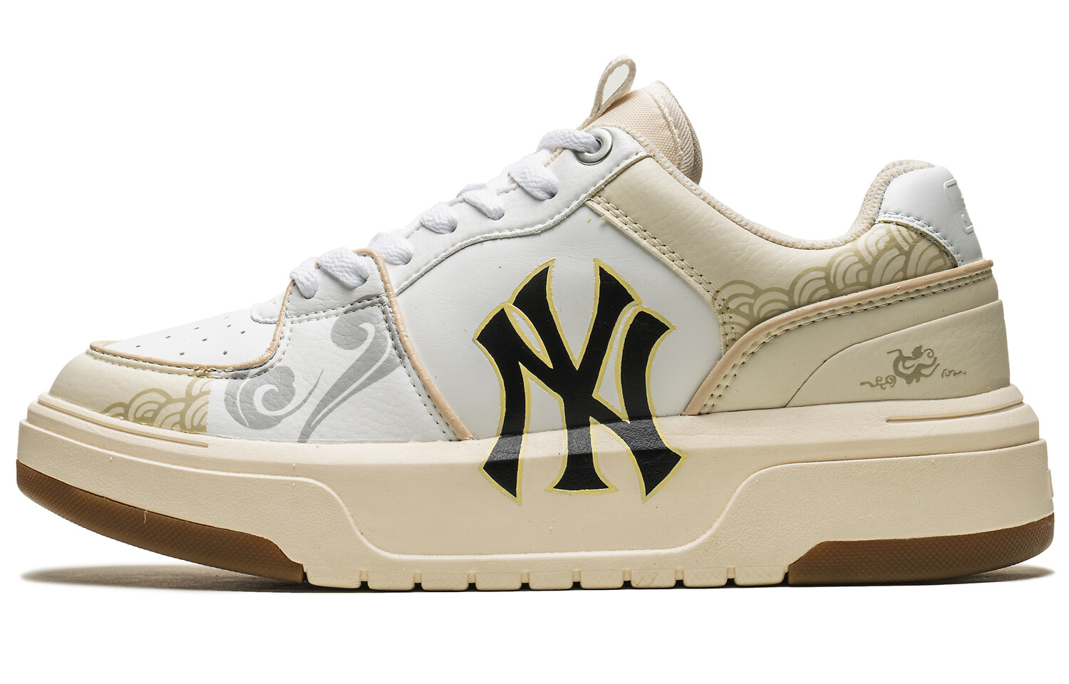 

Кроссовки MLB Chunky Liner Skateboarding Shoes Unisex Low-top Beige, цвет Off White