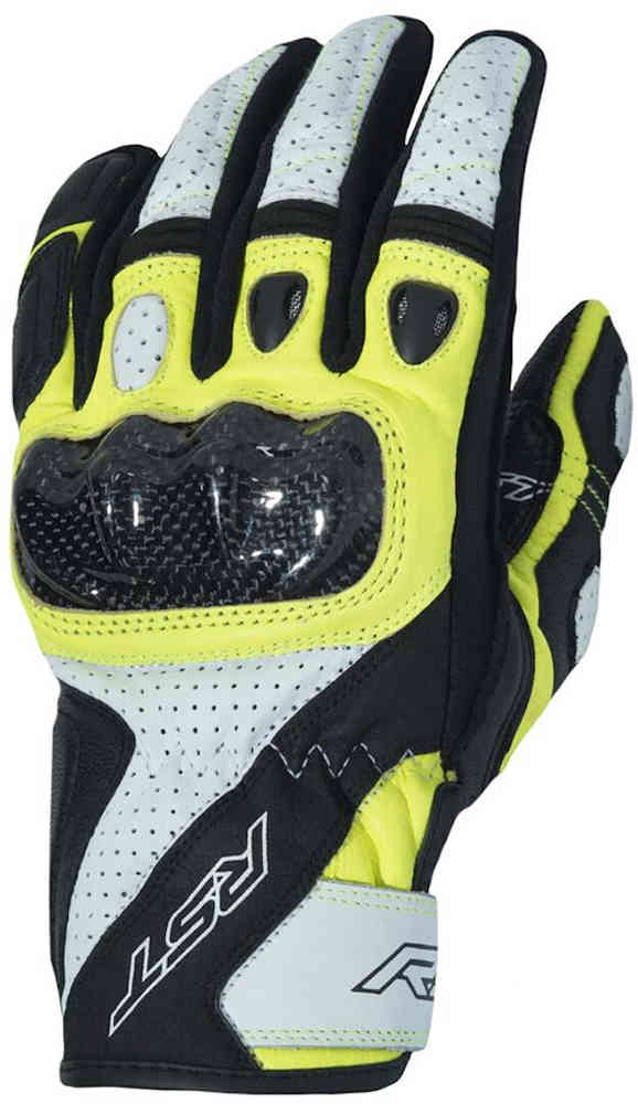 цена Мотоциклетные перчатки Stunt III RST, черный/белый/желтый