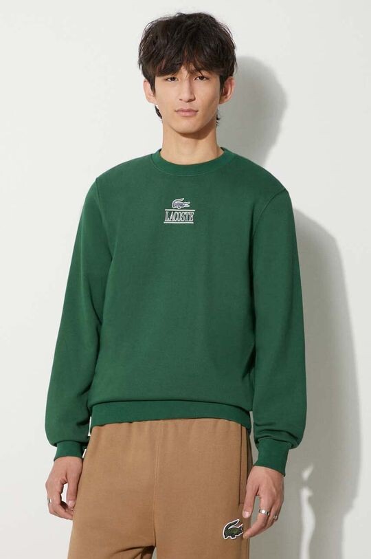

Хлопковая толстовка Lacoste, зеленый